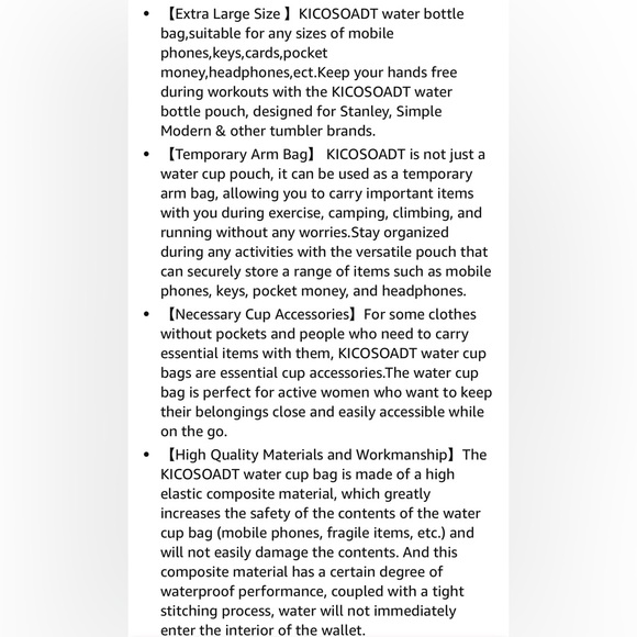 NWOT Coral Colored Storage Pouch for Stanley and Other Branded Modern Tumbler - Picture 9 of 12